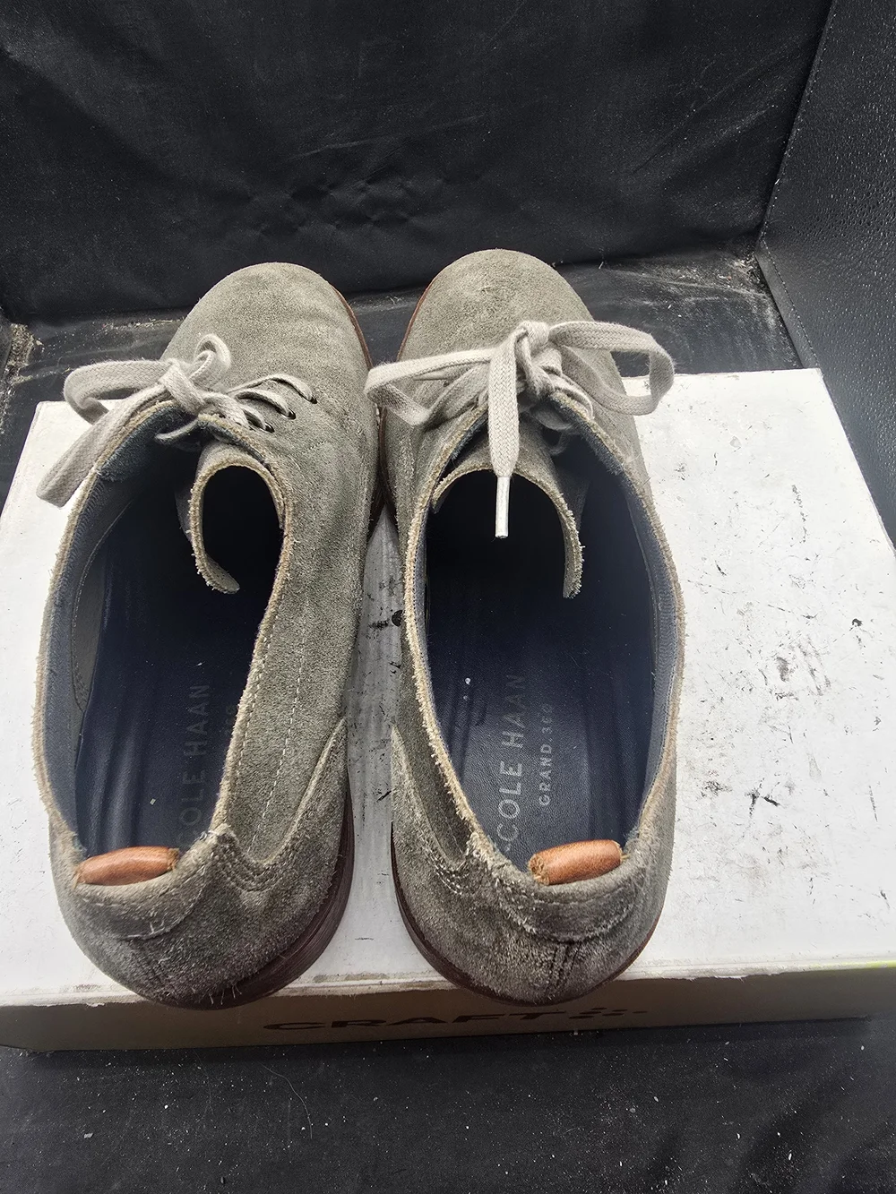 Cole Haan Gray Suede Derby Shoes